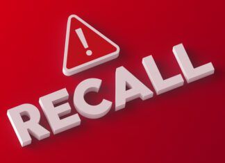 A product recall warning symbol.